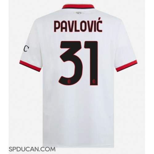 Muški Nogometni Dres AC Milan Strahinja Pavlovic #31 Gostujuci 2024-25 Kratak Rukav